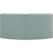 Meridian Furniture Arc Mint Green Vegan Leather Modular Sectional