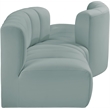 Meridian Furniture Arc Mint Green Vegan Leather Modular Sectional