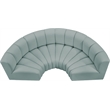 Meridian Furniture Arc Mint Green Vegan Leather Modular Sectional