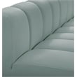 Meridian Furniture Arc Mint Green Vegan Leather Modular Sectional