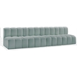 Meridian Furniture Arc Mint Green Vegan Leather Modular Sectional