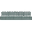 Meridian Furniture Arc Mint Green Vegan Leather Modular Sectional