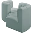 Meridian Furniture Arc Mint Green Vegan Leather Modular Sectional