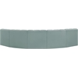 Meridian Furniture Arc Mint Green Vegan Leather Modular Sectional