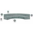 Meridian Furniture Arc Mint Green Vegan Leather Modular Sectional