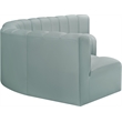 Meridian Furniture Arc Mint Green Vegan Leather Modular Sectional