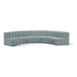 Meridian Furniture Arc Mint Green Vegan Leather Modular Sectional