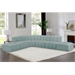 Meridian Furniture Arc Mint Green Vegan Leather Modular Sectional