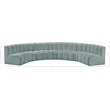 Meridian Furniture Arc Mint Green Vegan Leather Modular Sectional