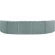 Meridian Furniture Arc Mint Green Vegan Leather Modular Sectional