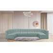 Meridian Furniture Arc Mint Green Vegan Leather Modular Sectional