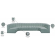 Meridian Furniture Arc Mint Green Vegan Leather Modular Sectional