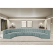 Meridian Furniture Arc Mint Green Vegan Leather Modular Sectional