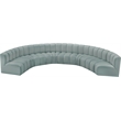 Meridian Furniture Arc Mint Green Vegan Leather Modular Sectional