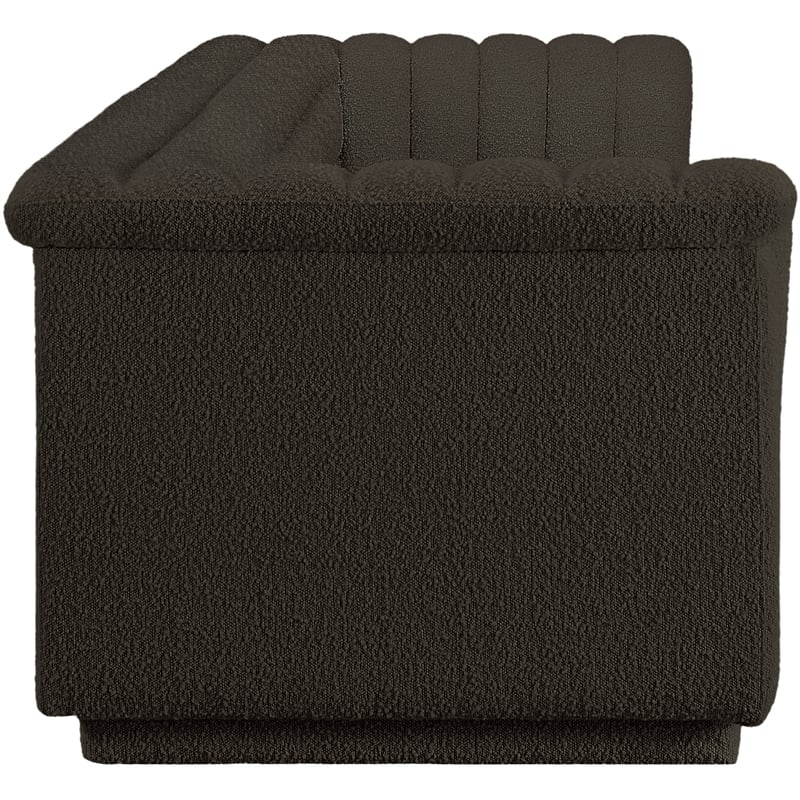 Meridian Furniture Cascade Brown Boucle Fabric Modular Sofa