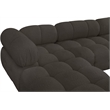 Meridian Furniture Ames Brown Boucle Fabric Modular Sectional