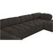 Meridian Furniture Ames Brown Boucle Fabric Modular Sectional