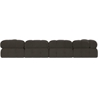 Meridian Furniture Ames Brown Boucle Fabric Modular Sectional