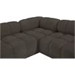Meridian Furniture Ames Brown Boucle Fabric Modular Sectional