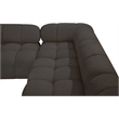 Meridian Furniture Ames Brown Boucle Fabric Modular Sectional