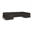 Meridian Furniture Ames Brown Boucle Fabric Modular Sectional