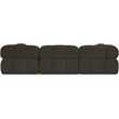 Meridian Furniture Ames Brown Boucle Fabric Modular Sectional