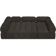Meridian Furniture Ames Brown Boucle Fabric Modular Sectional