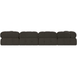 Meridian Furniture Ames Brown Boucle Fabric Modular Sectional