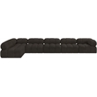 Meridian Furniture Ames Brown Boucle Fabric Modular Sectional
