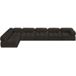 Meridian Furniture Ames Brown Boucle Fabric Modular Sectional