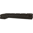 Meridian Furniture Ames Brown Boucle Fabric Modular Sectional