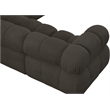Meridian Furniture Ames Brown Boucle Fabric Modular Sectional
