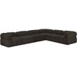 Meridian Furniture Ames Brown Boucle Fabric Modular Sectional