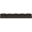 Meridian Furniture Ames Brown Boucle Fabric Modular Sectional