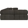 Meridian Furniture Ames Brown Boucle Fabric Modular Sectional
