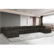 Meridian Furniture Ames Brown Boucle Fabric Modular Sectional