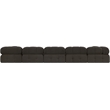 Meridian Furniture Ames Brown Boucle Fabric Modular Sectional