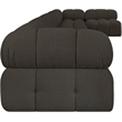 Meridian Furniture Ames Brown Boucle Fabric Modular Sectional