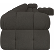 Meridian Furniture Ames Brown Boucle Fabric Modular Sectional