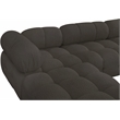 Meridian Furniture Ames Brown Boucle Fabric Modular Sectional