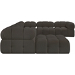 Meridian Furniture Ames Brown Boucle Fabric Modular Sectional