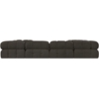 Meridian Furniture Ames Brown Boucle Fabric Modular Sectional