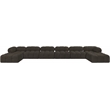 Meridian Furniture Ames Brown Boucle Fabric Modular Sectional