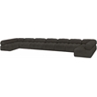 Meridian Furniture Ames Brown Boucle Fabric Modular Sectional