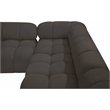 Meridian Furniture Ames Brown Boucle Fabric Modular Sectional