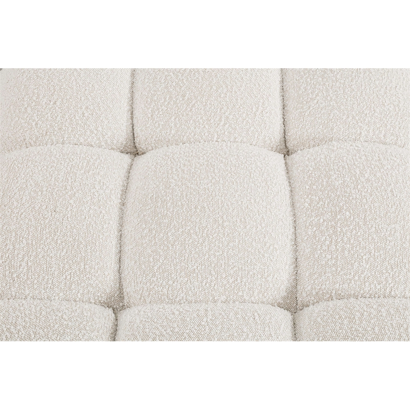 meridian furniture ames cream boucle fabric modular sofa