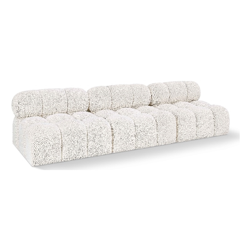 Meridian Furniture Ames Cream Boucle Fabric Modular Sofa