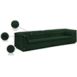 Meridian Furniture Cascade Green Boucle Fabric Modular Sofa