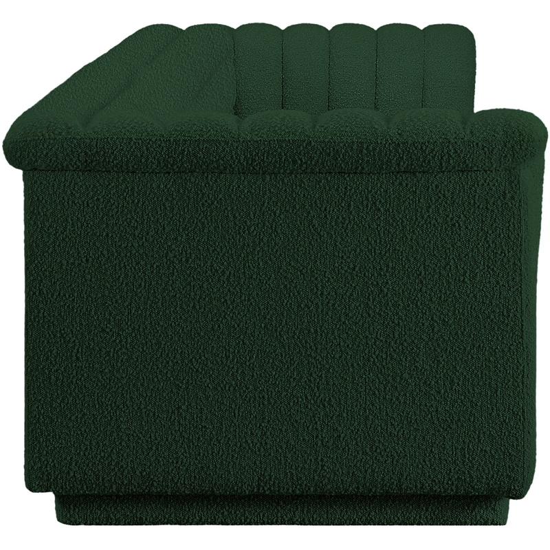 Meridian Furniture Cascade Green Boucle Fabric Modular Sofa