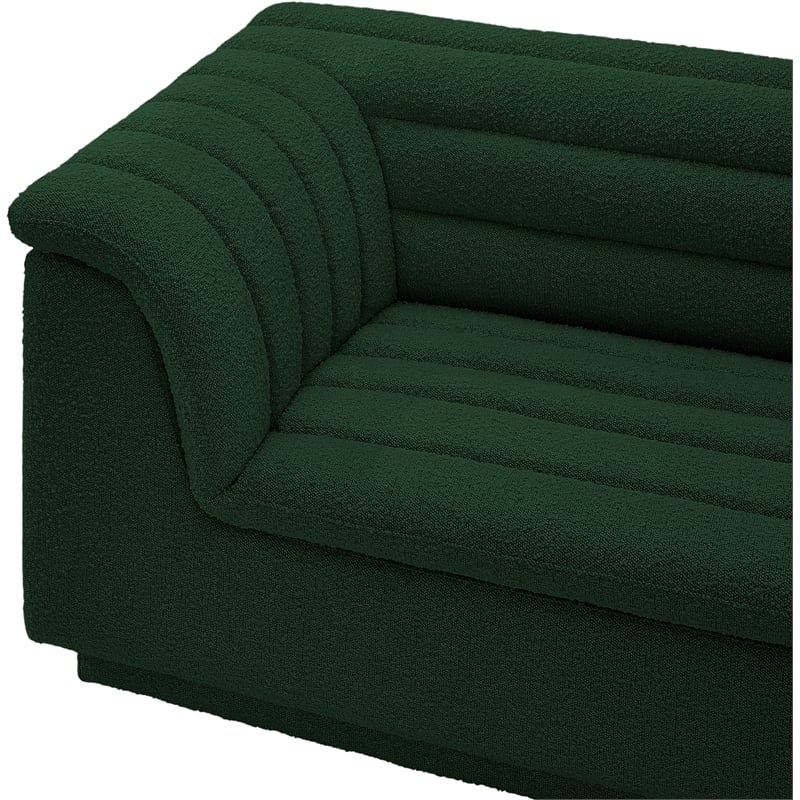 Meridian Furniture Cascade Green Boucle Fabric Modular Sofa